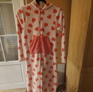 Tucker + Tate Girl's Velour Heart Onesie